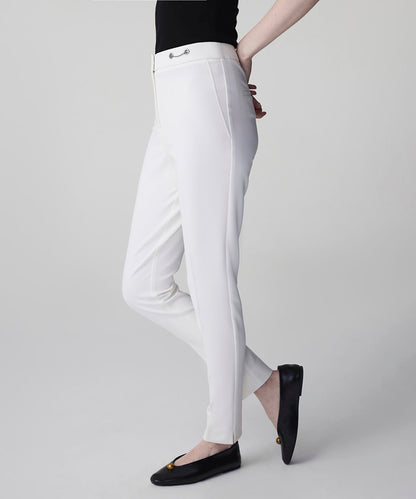 Skinny Trousers with Metal Accents 