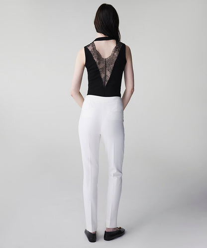 Skinny Trousers with Metal Accents 