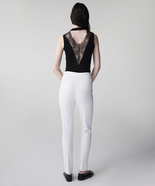 Skinny Trousers with Metal Accents 