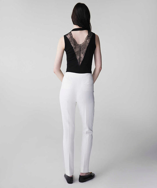 Skinny Trousers with Metal Accents 