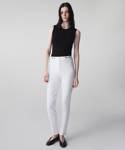 Skinny Trousers with Metal Accents 