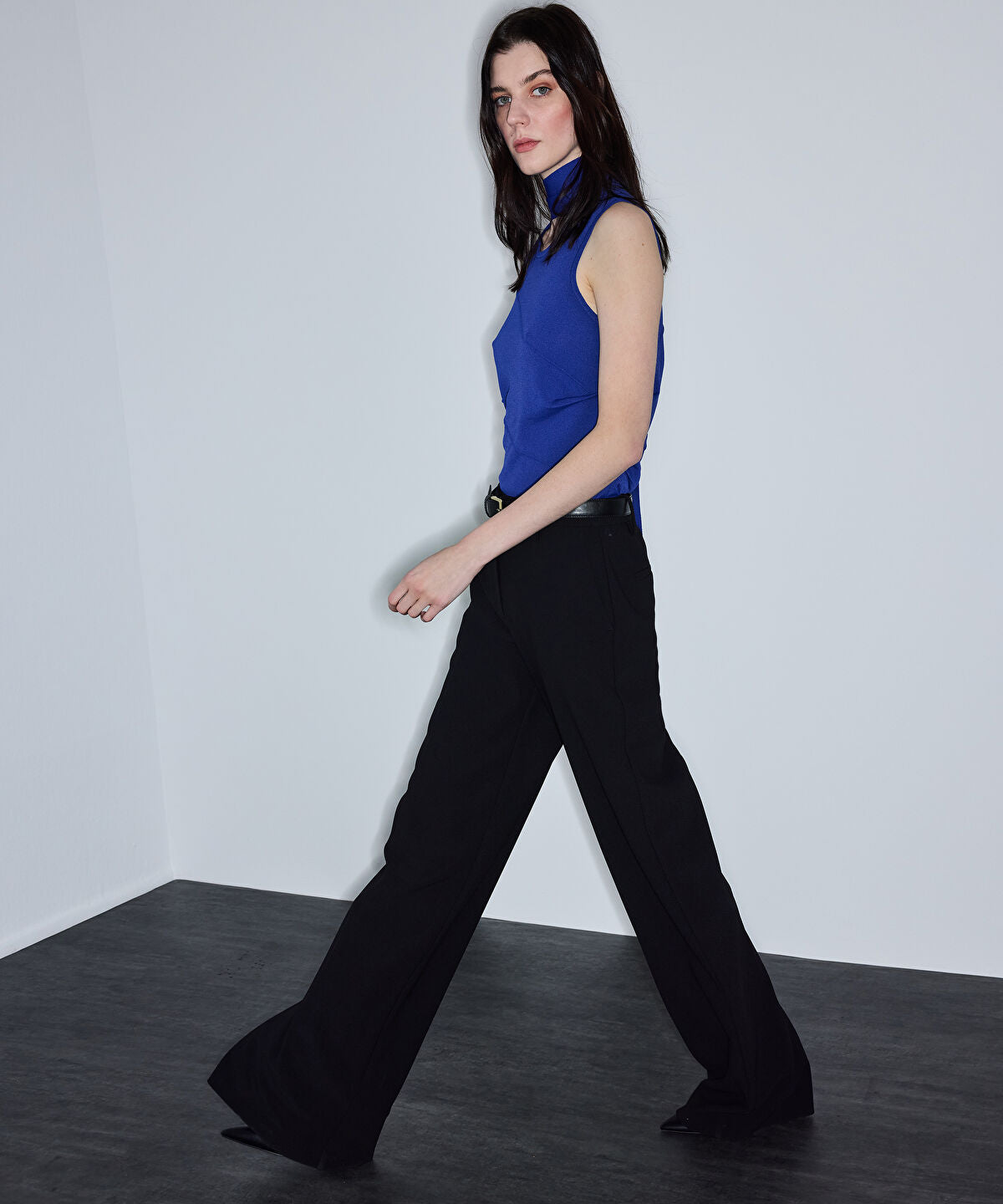 Zoomed Belted Wide Leg Trousers