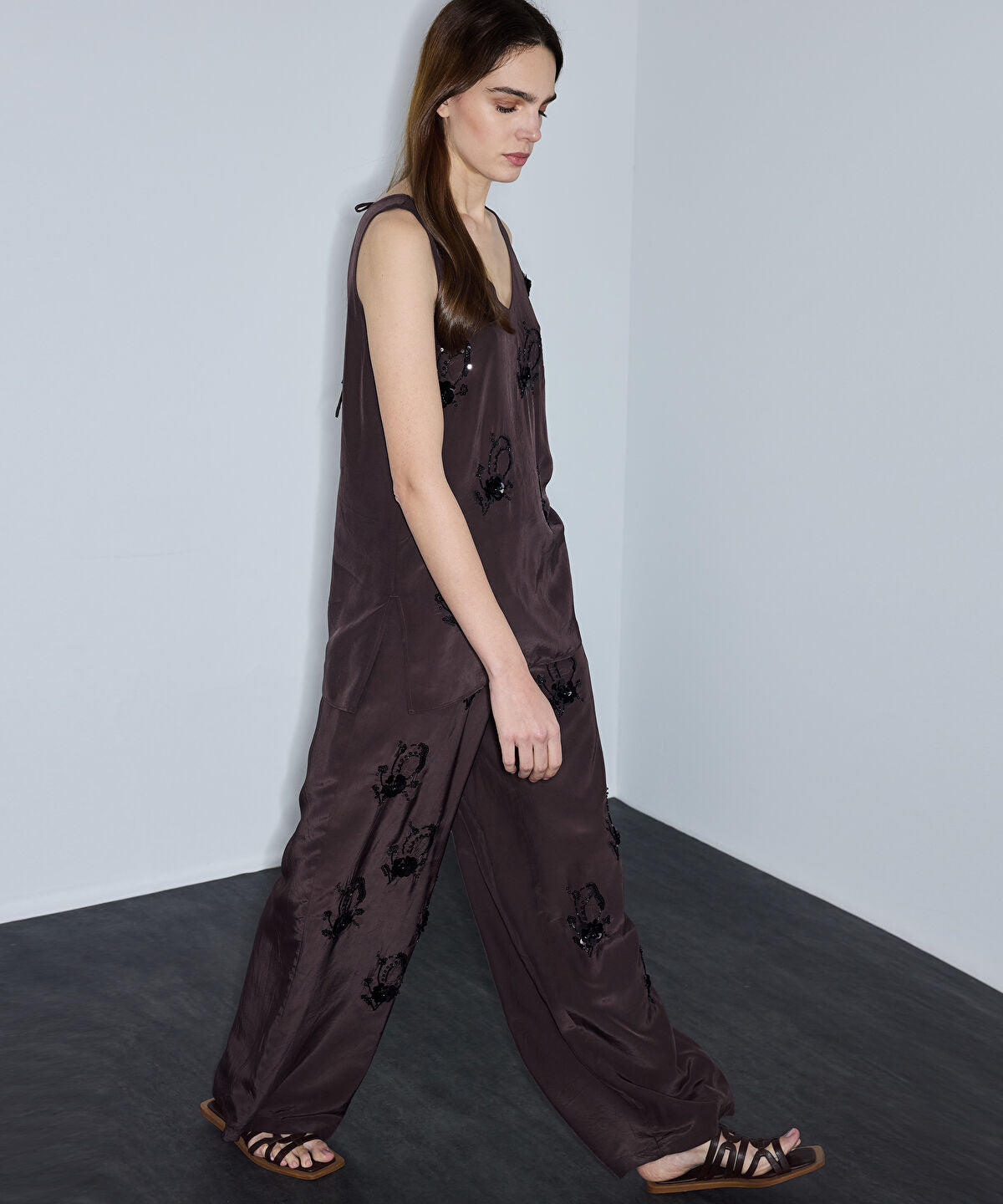 Zoomed Embellished Viscose Trousers