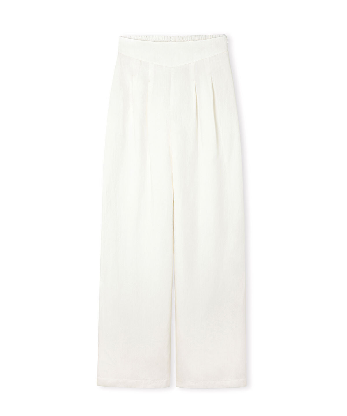 Zoomed Double-Pleated  Wide-Leg Trousers
