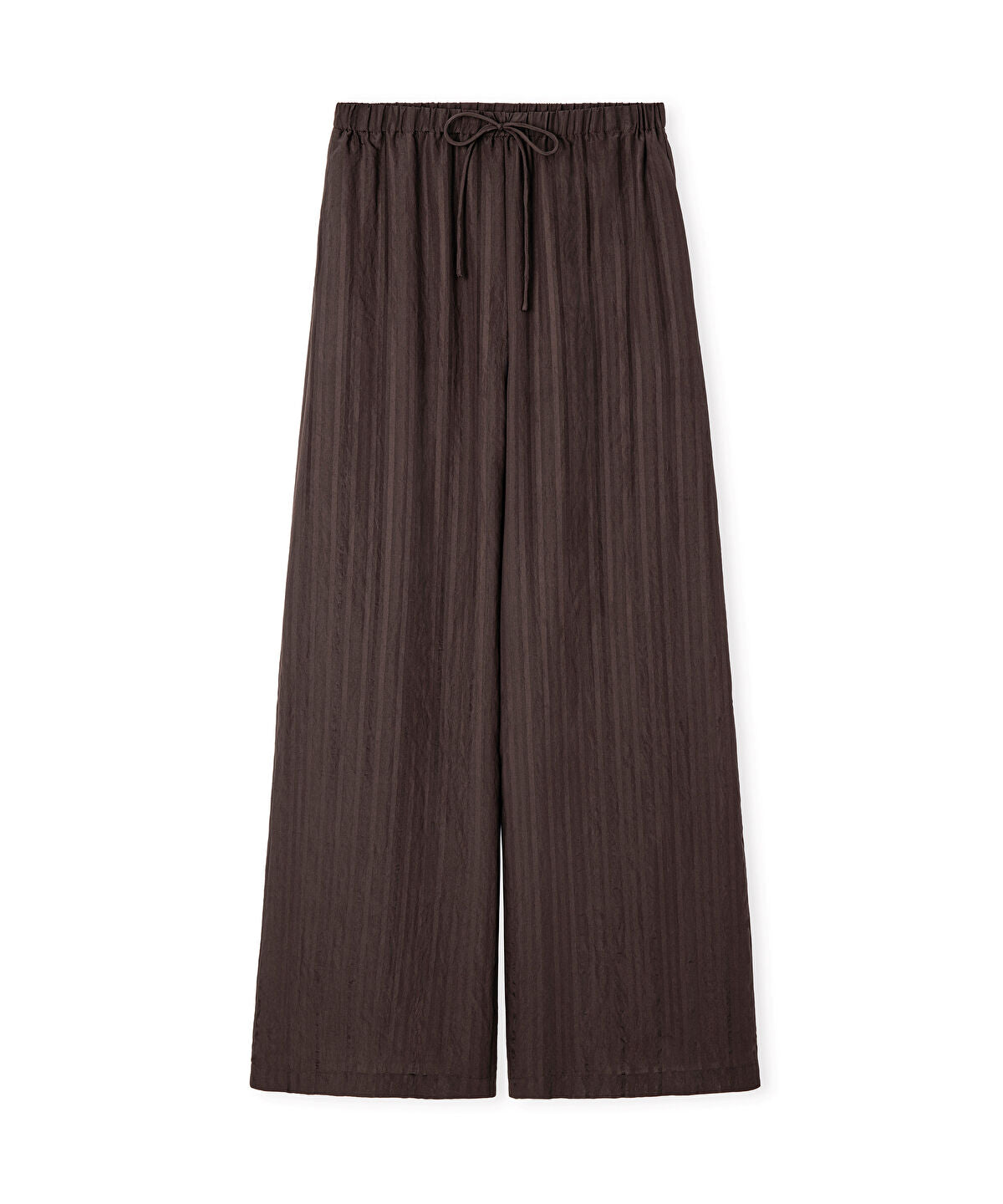 Zoomed Self-Stripe Wide-Leg Trousers