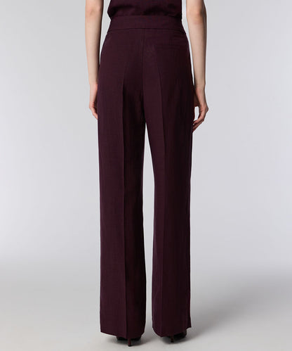 Pressed Crease Wide-Leg Trousers
