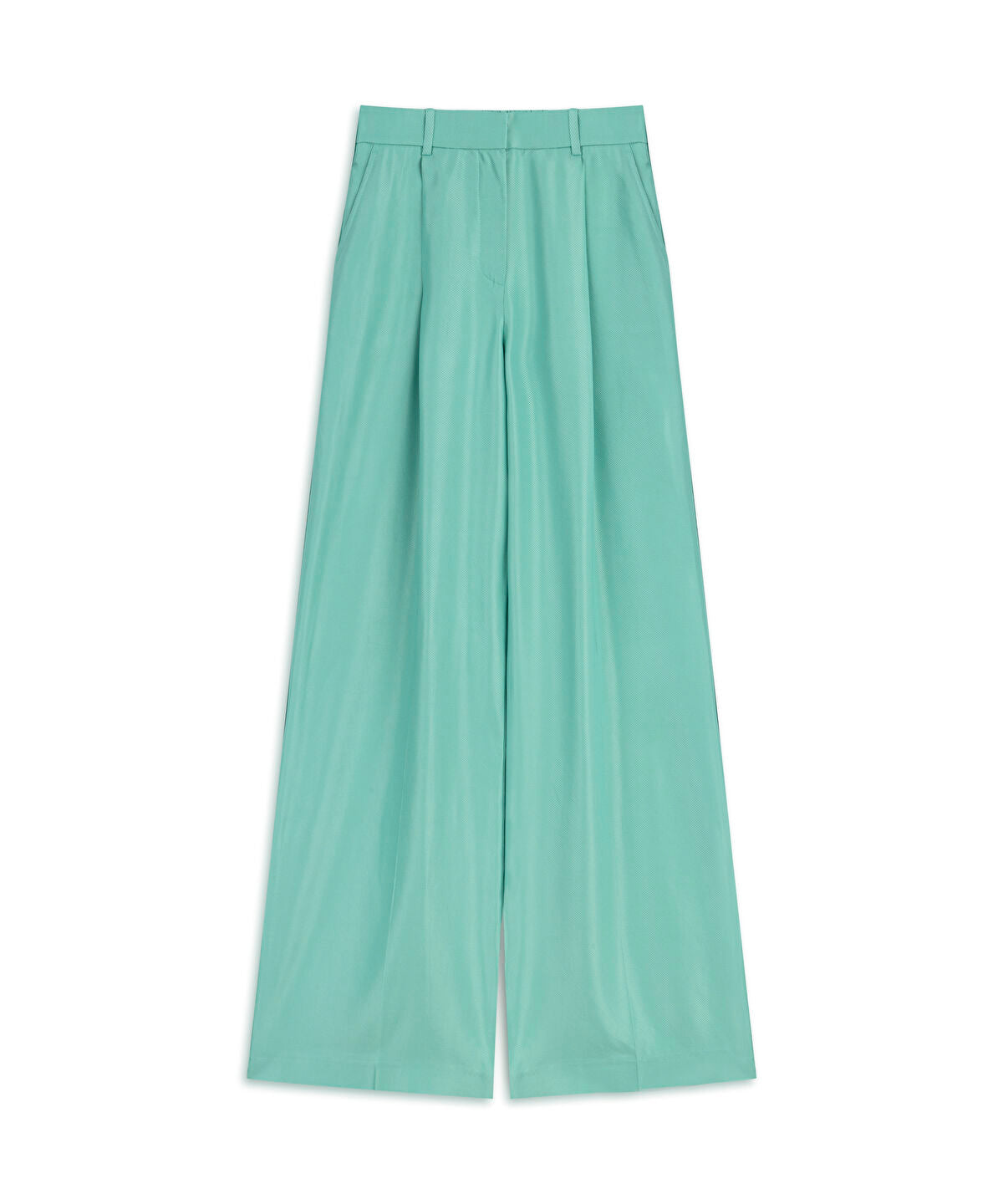 Zoomed Textured Wide-Leg Trousers