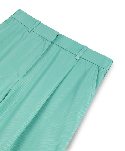 Textured Wide-Leg Trousers