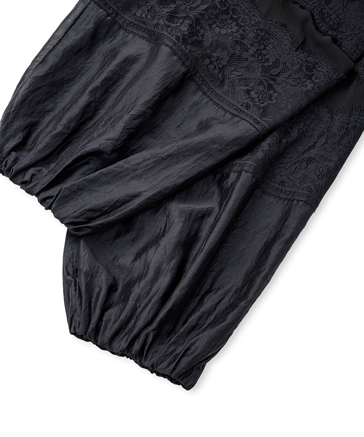 Zoomed Lace-Trimmed Balloon Trousers