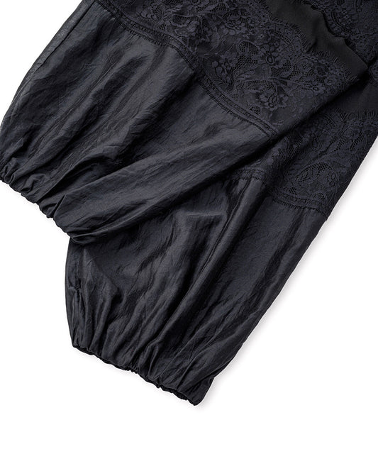 Lace-Trimmed Balloon Trousers