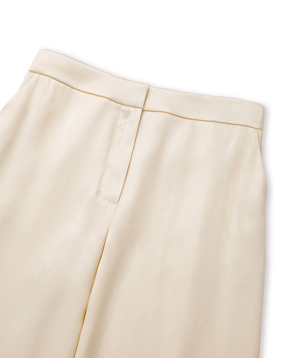 Zoomed Satin-Effect Wide-Leg Trousers