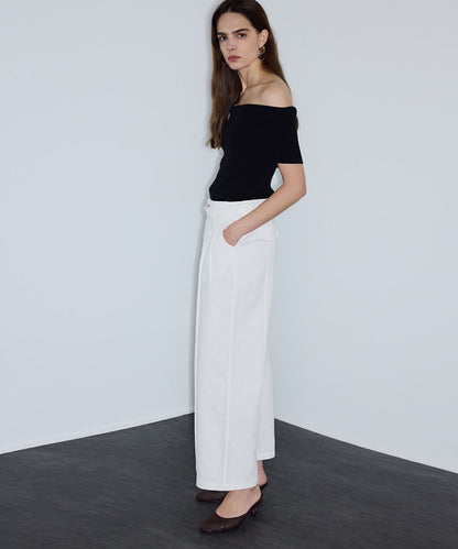 Belted Non-Denim Trousers