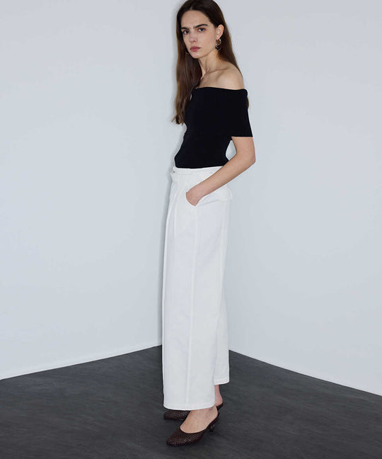 Belted Non-Denim Trousers