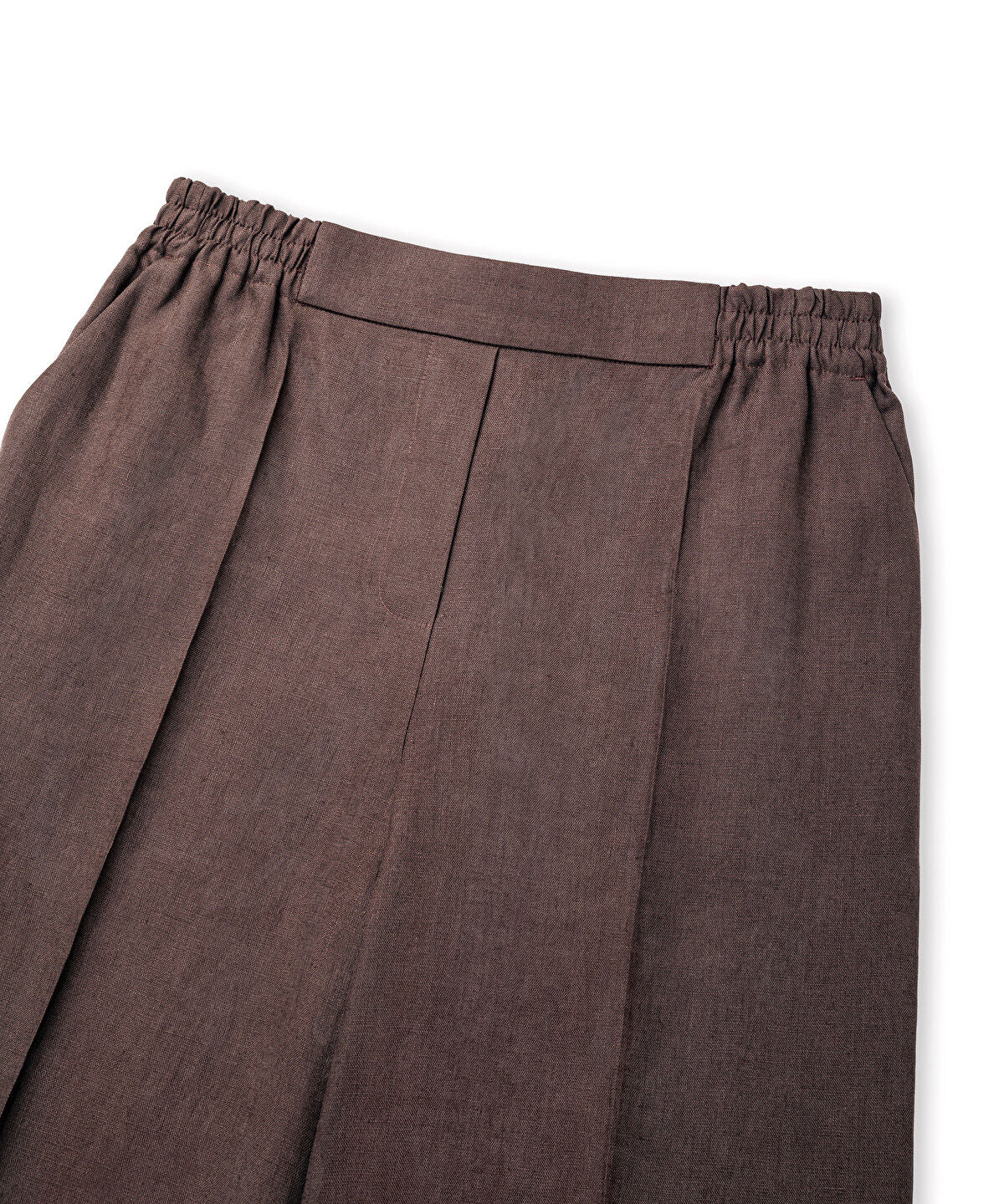 Zoomed Belted Linen Wide-Leg Trousers