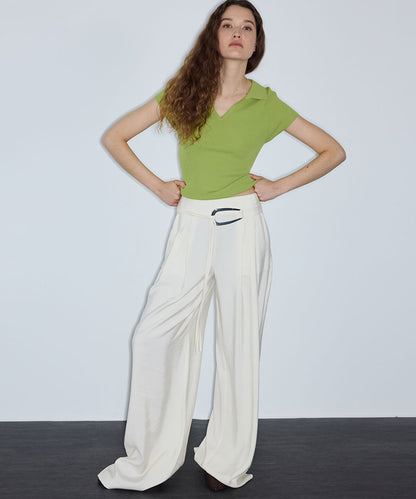 Wide-Leg Trousers with Belt