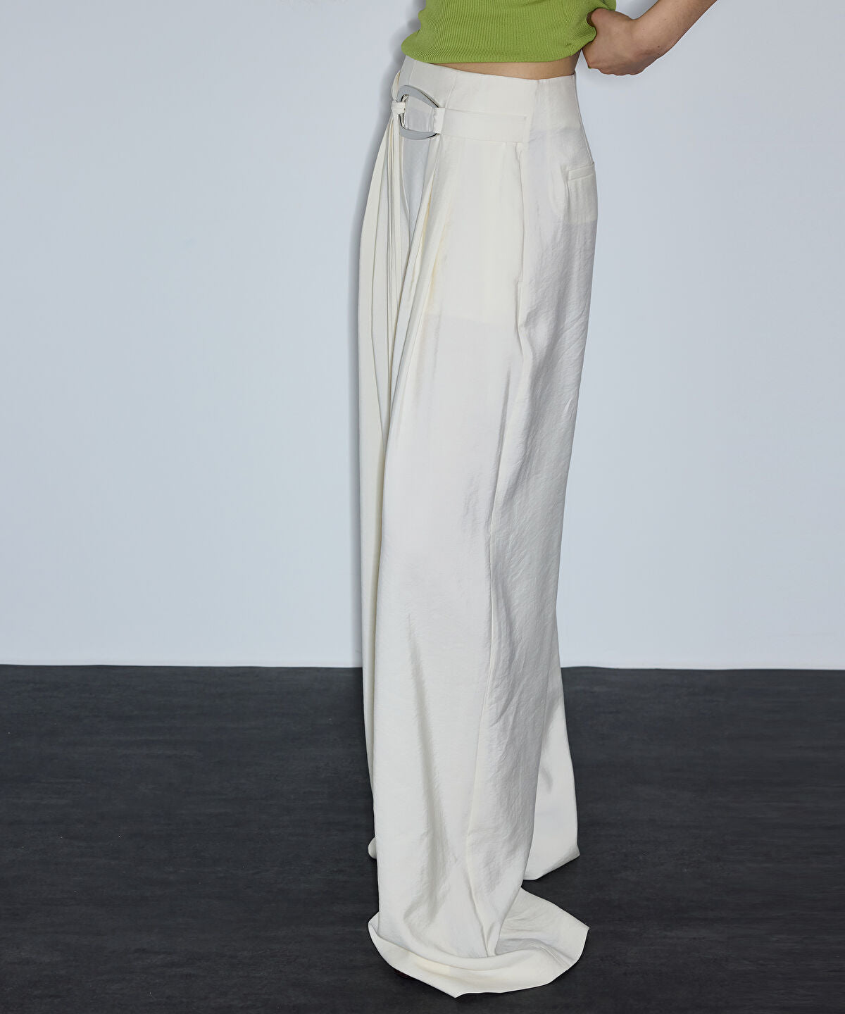 Zoomed Wide-Leg Trousers with Belt
