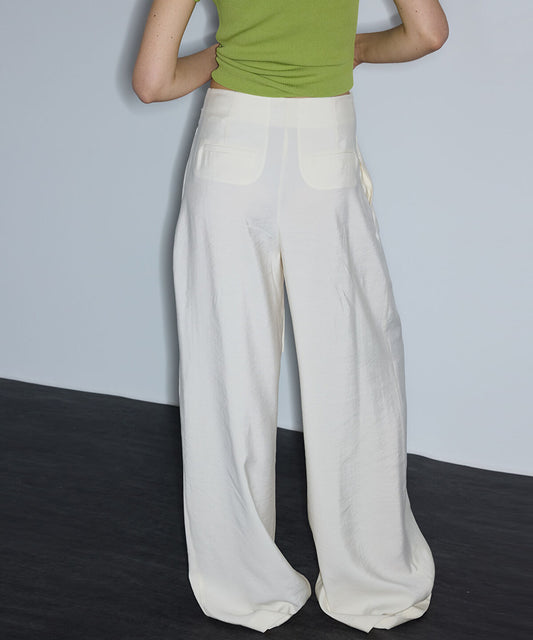 Wide-Leg Trousers with Belt
