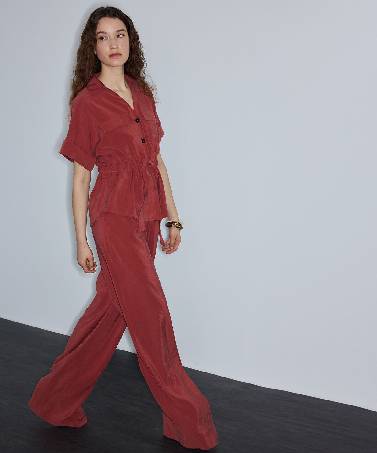Zoomed Wide-Leg Trousers