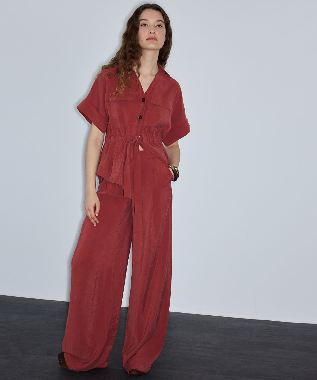 Zoomed Wide-Leg Trousers