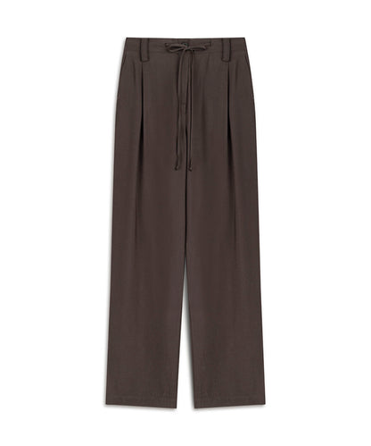 Tie-Waist Carrot Fit Trousers