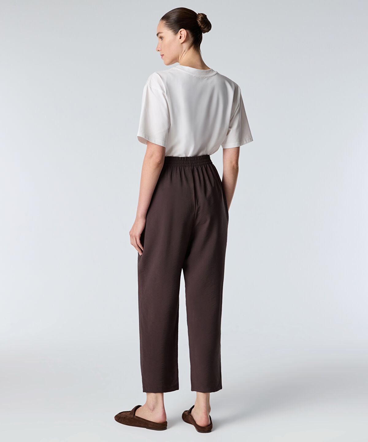 Zoomed Tie-Waist Carrot Fit Trousers