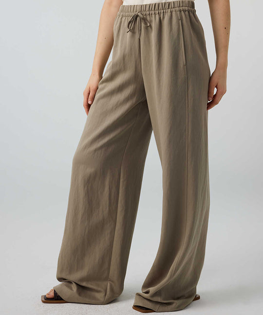 Tie-Waist Wide-Leg Trousers