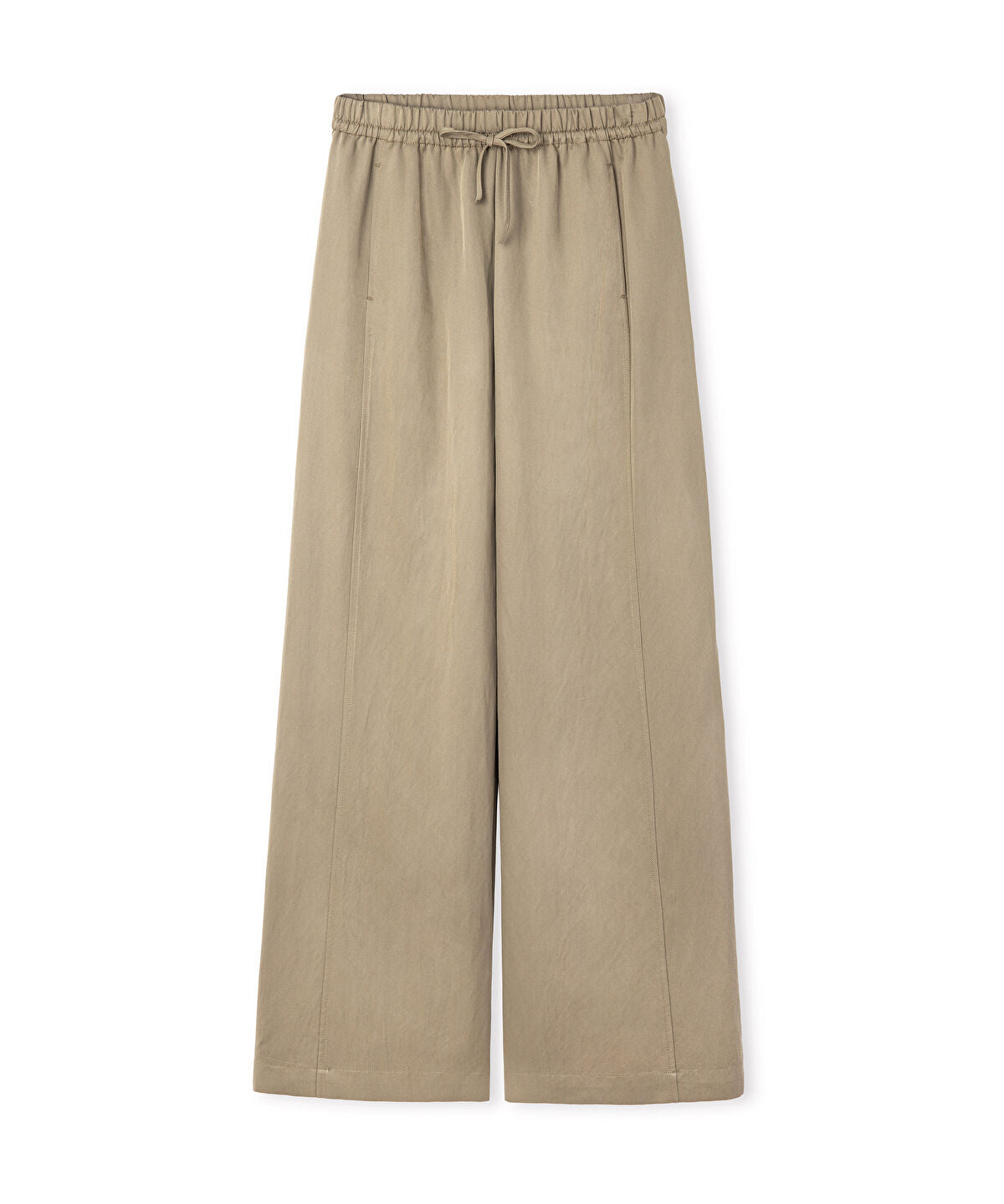 Zoomed Tie-Waist Wide-Leg Trousers