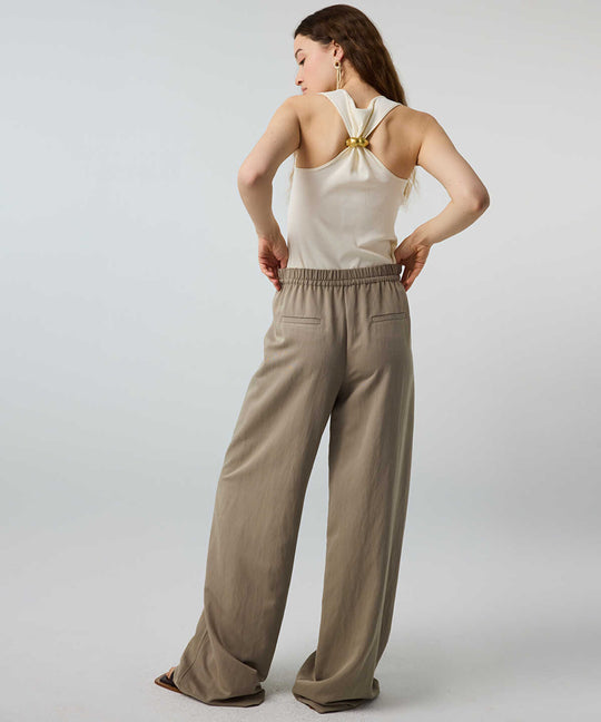 Tie-Waist Wide-Leg Trousers