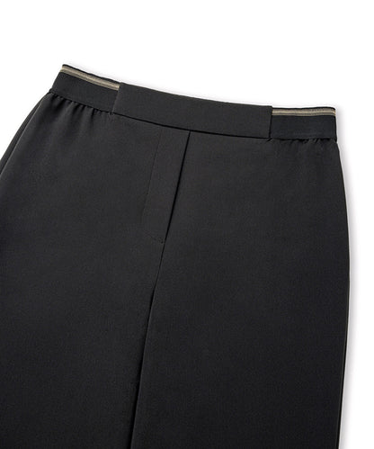 Lurex-Waisted Skinny Trousers