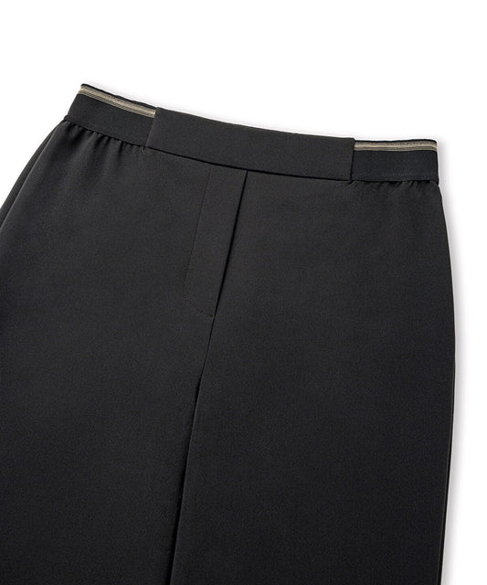 Lurex-Waisted Skinny Trousers