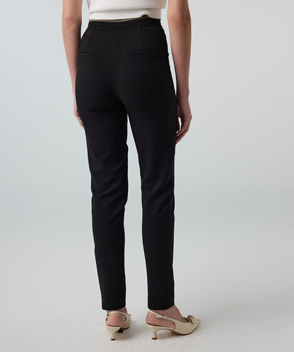 Lurex-Waisted Skinny Trousers
