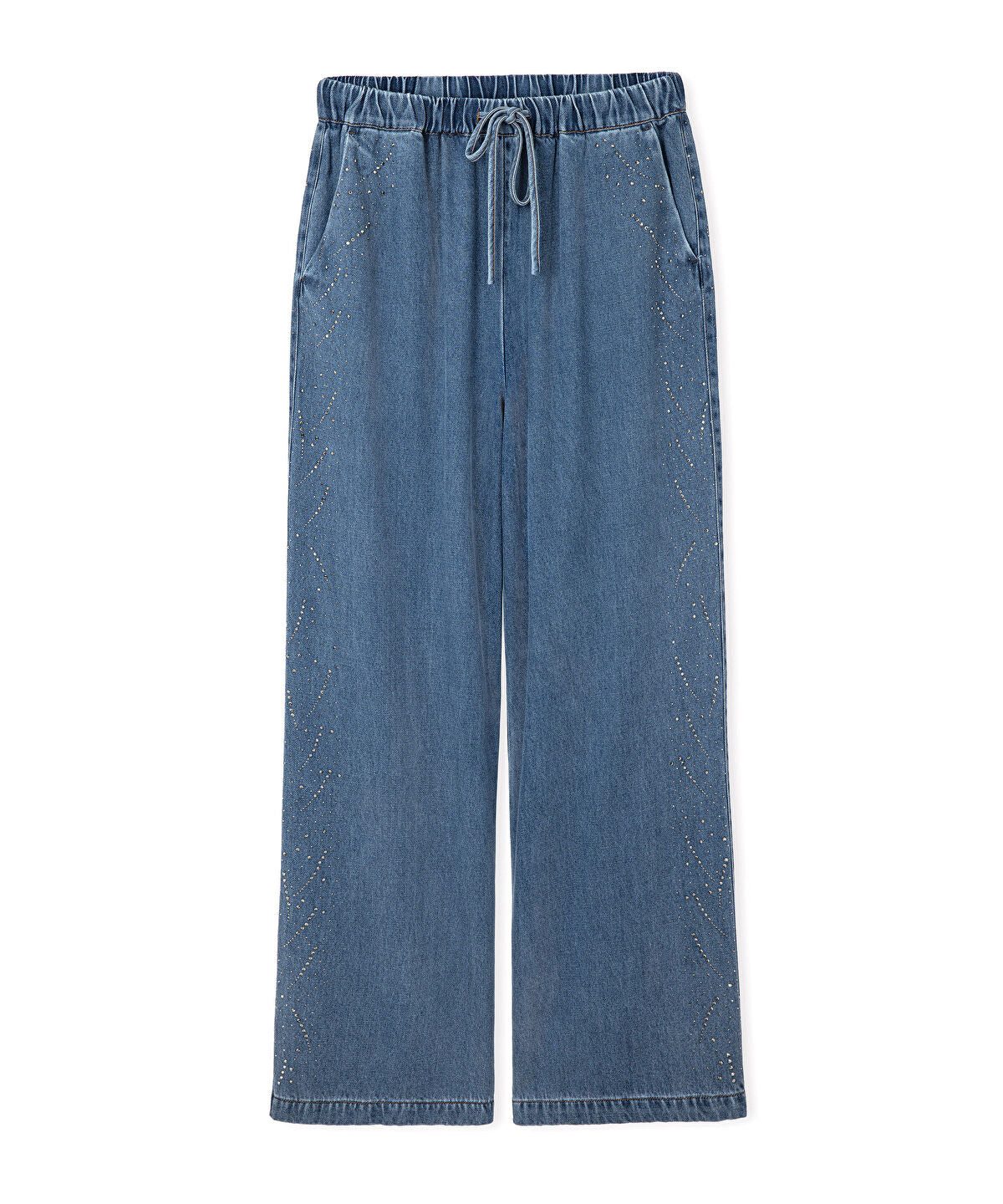 Embellished Elastic Waist Trousers
