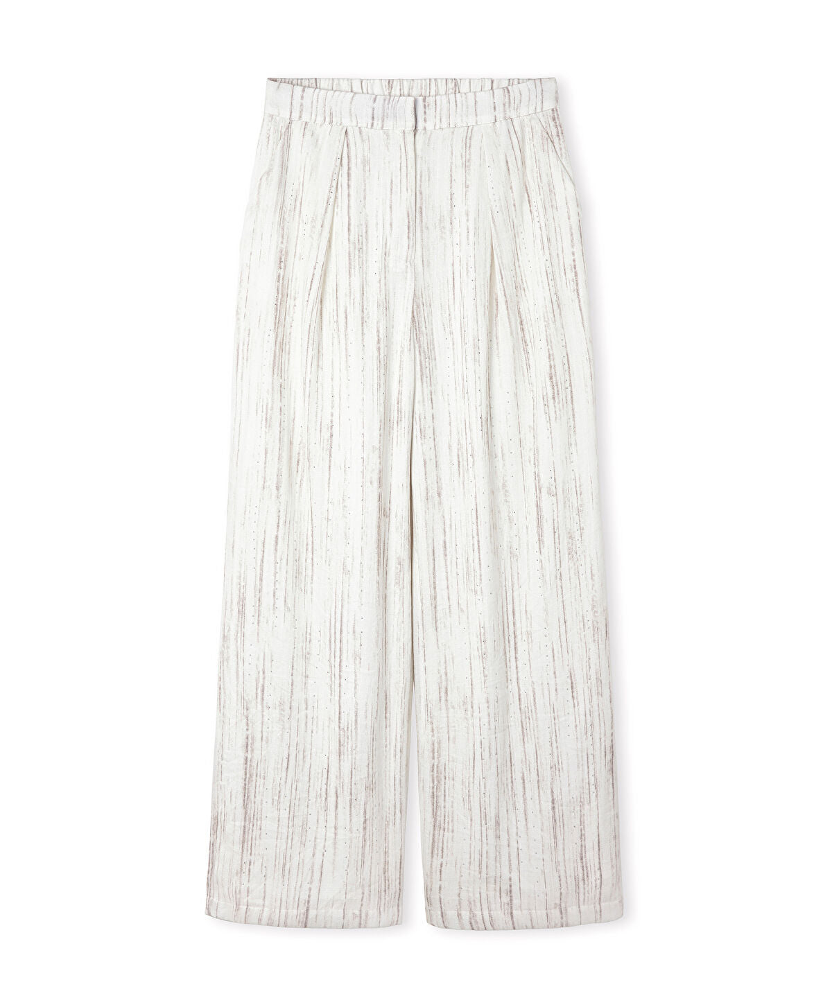 Zoomed Embellished Wide-Leg Trousers