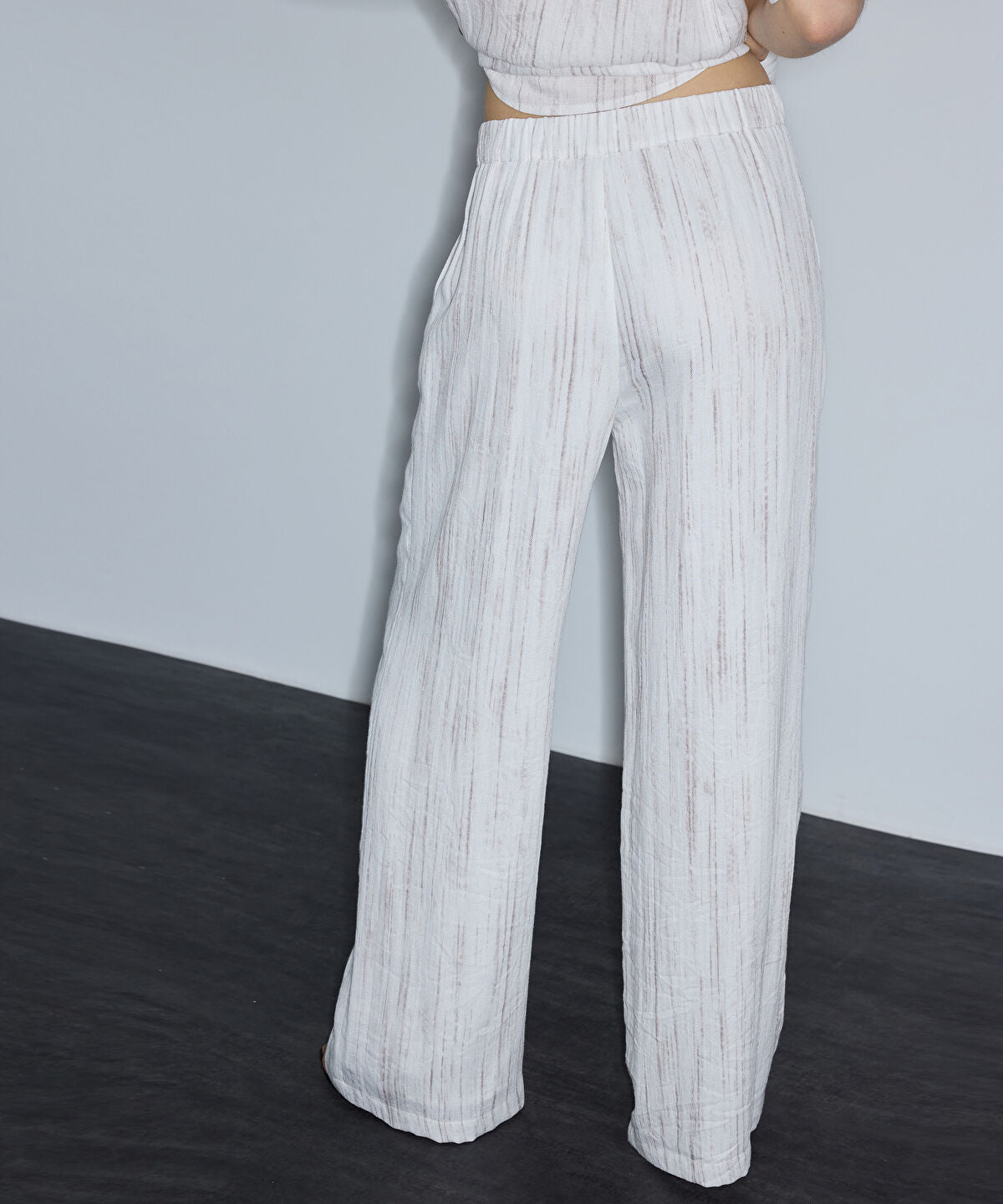 Zoomed Embellished Wide-Leg Trousers