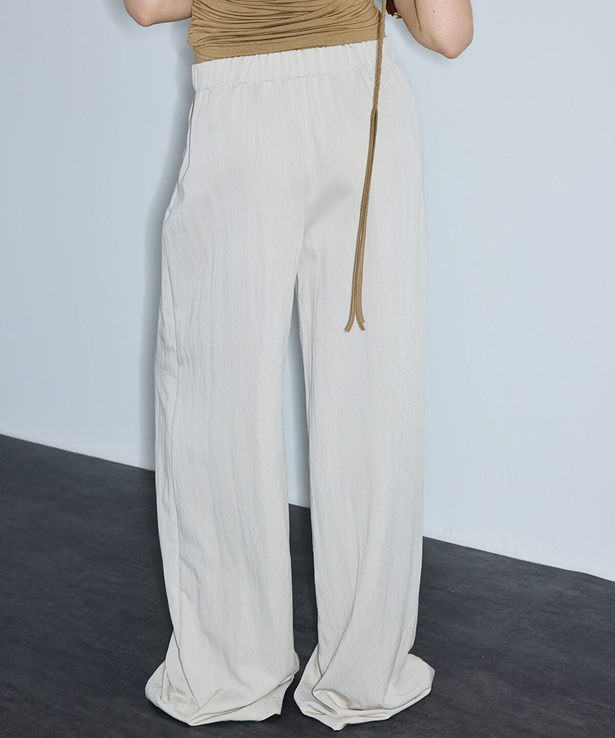 Zoomed Pleated Wide-Leg Trousers