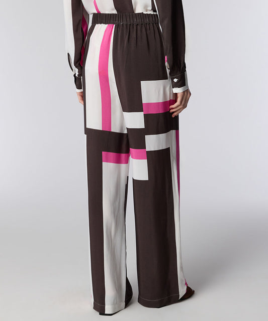 Color-Block Printed Trousers