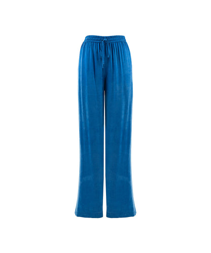 Tie-Waist Wide-Leg Trousers