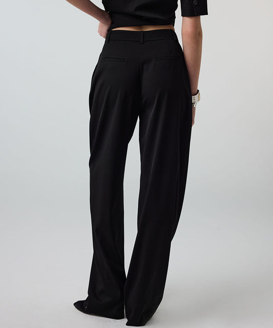 Viscose-Blend Wide-Leg Trousers