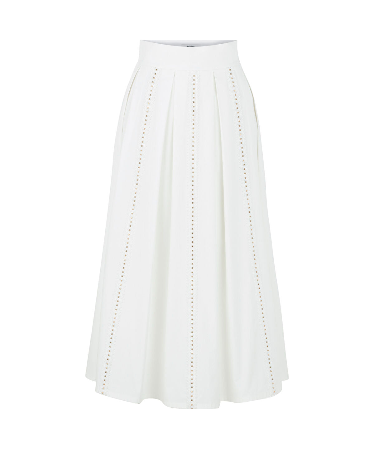 Zoomed Lace-Trim Poplin Skirt