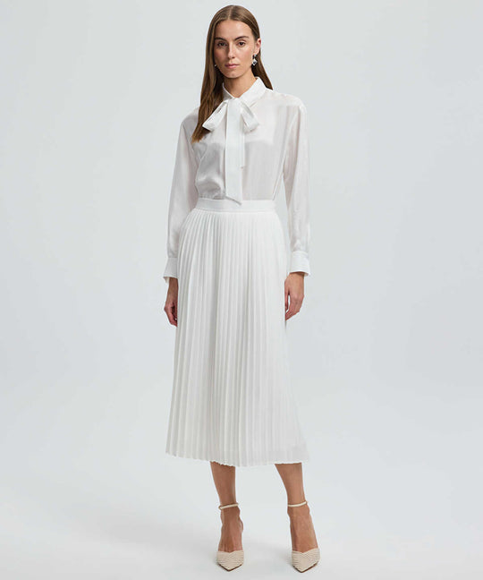 Pleated Midi Skirt