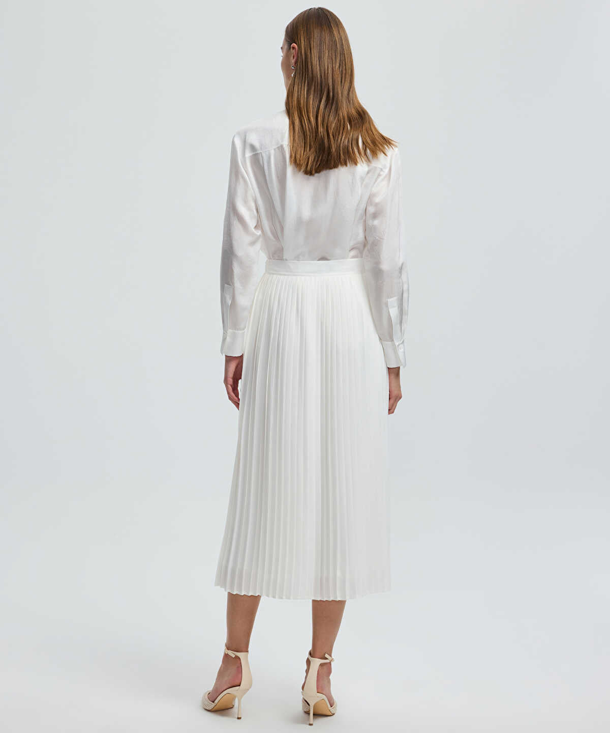Pleated Midi Skirt