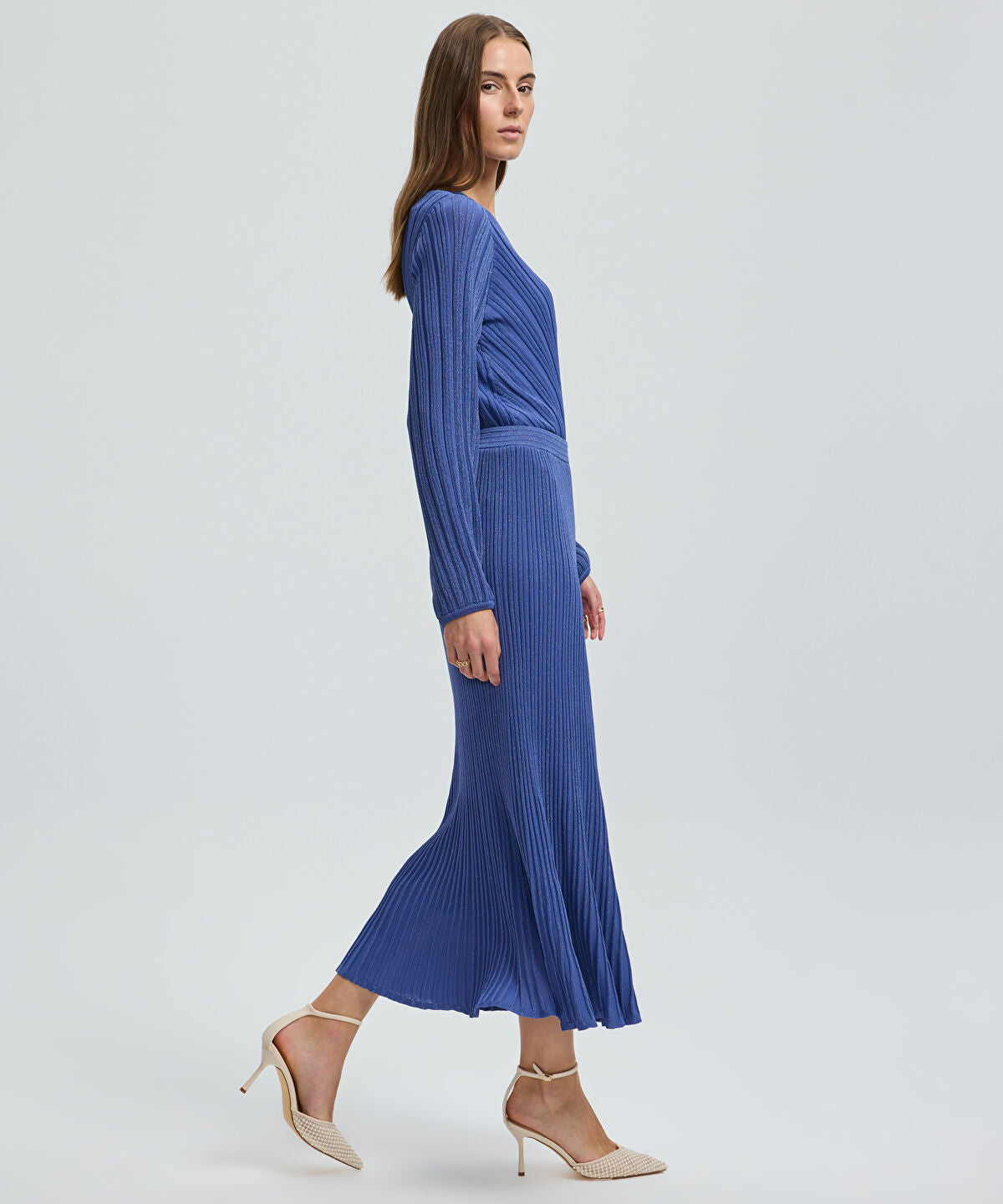 Zoomed Lurex Knit Skirt