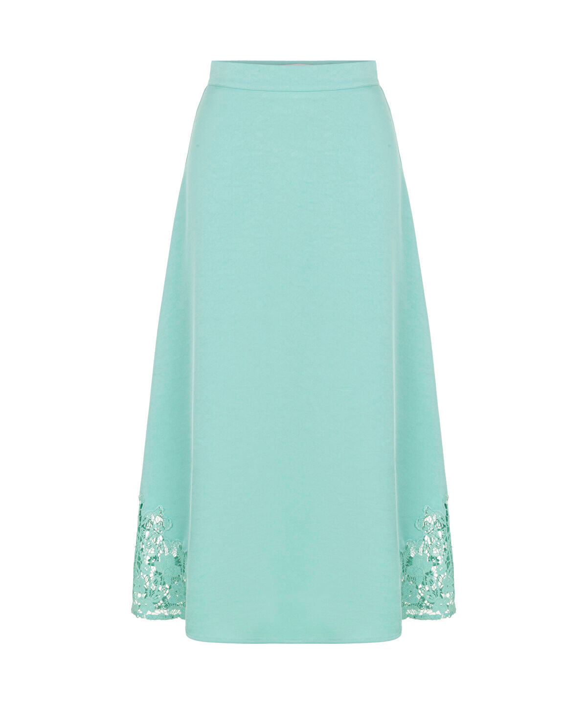 Zoomed Lace Hem Skirt