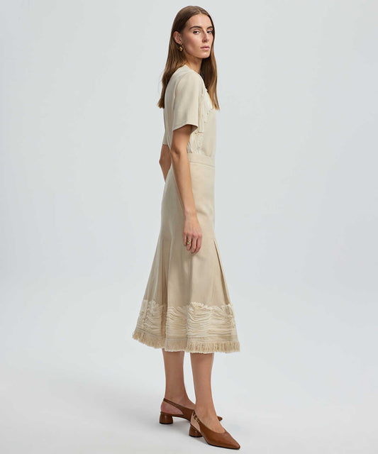 Embroidered Midi Skirt