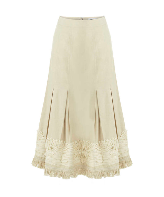Embroidered Midi Skirt