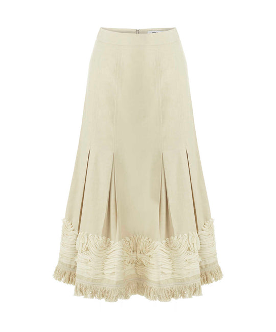 Embroidered Midi Skirt