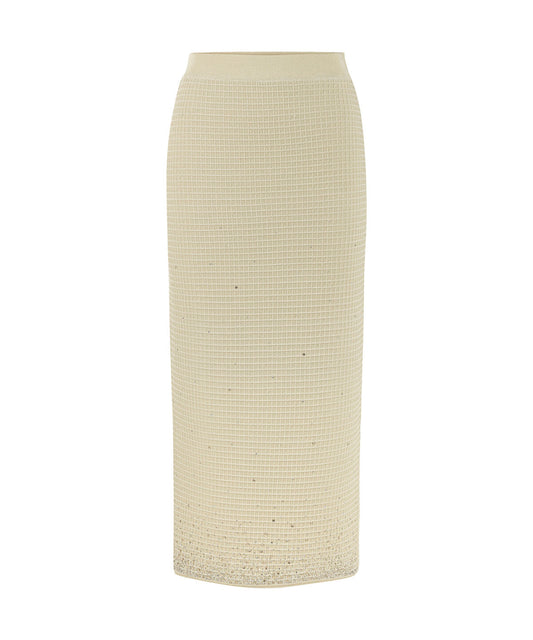 Rhinestone Knit Skirt