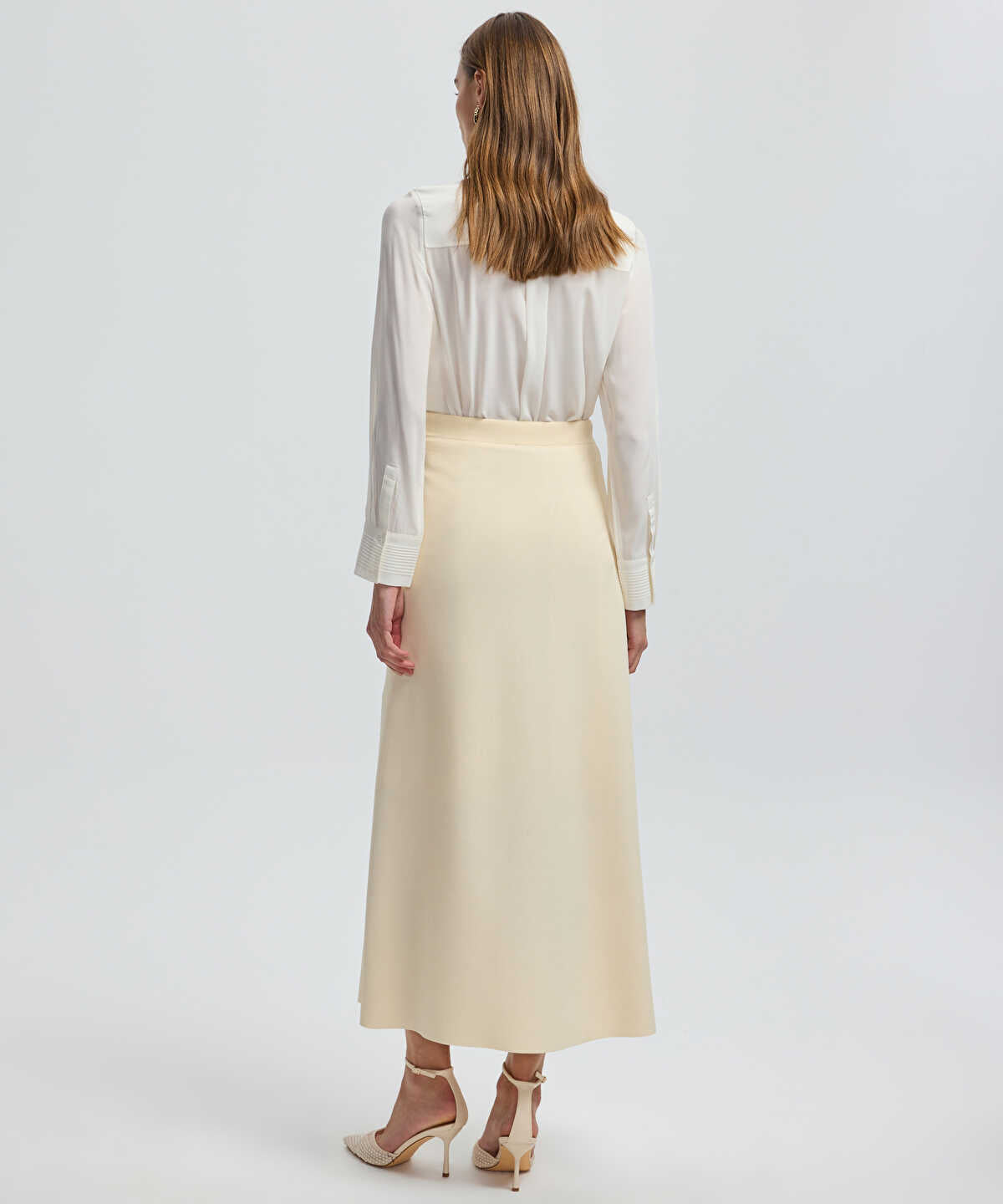 Zoomed A-Line Knit Skirt