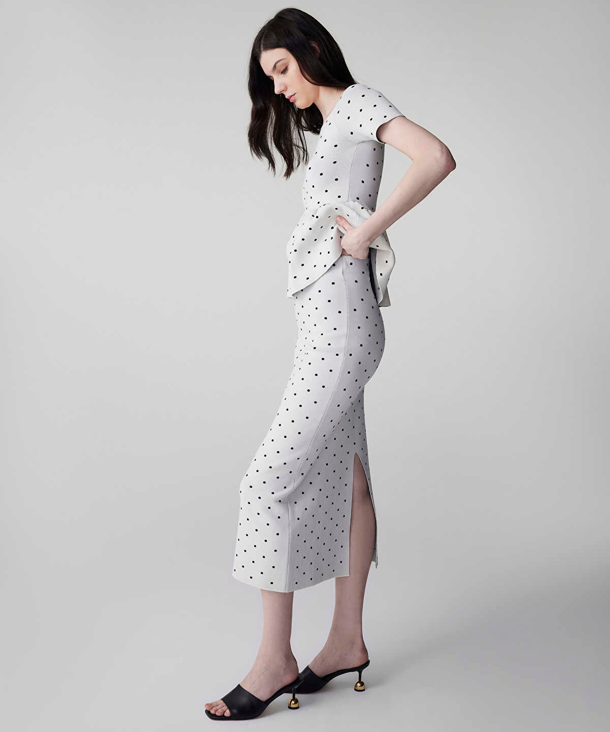 Zoomed Polka-Dot Skirt