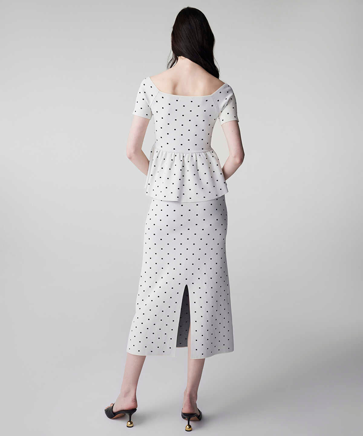 Zoomed Polka-Dot Skirt
